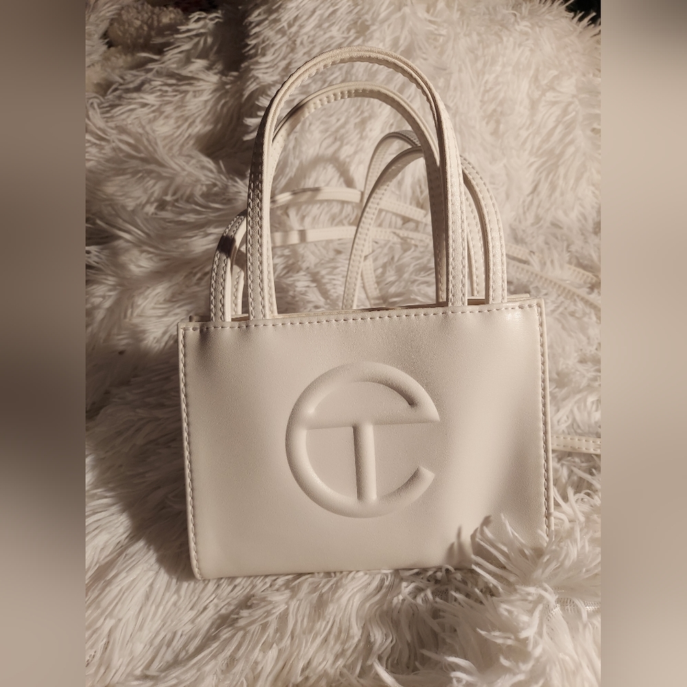 Small White Telfar shopping bag